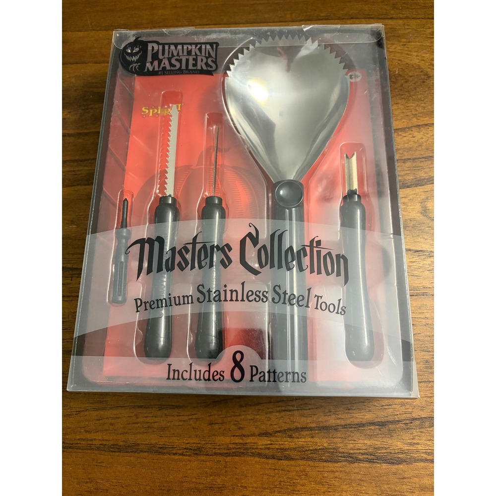 Pumpkin Masters Masters Collection Premium Stainless Steel Carving Kit 8 Pattern